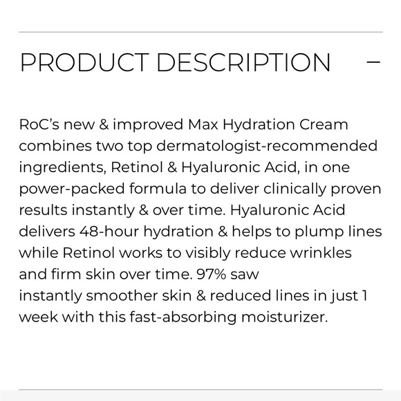 NEW FULL SIZE RoC RETINOL CORREXION LINE SMOOTHING CREAM 50 ml - Picture 9 of 10